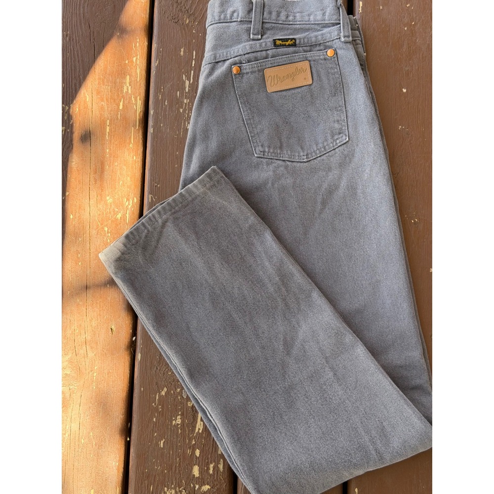 Vintage Wrangler 3MWZCG Charcoal Gray Jeans Made in USA Mens 32x30.5